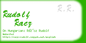 rudolf racz business card